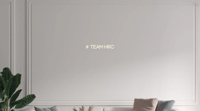 Custom text: # TEAM HRC
