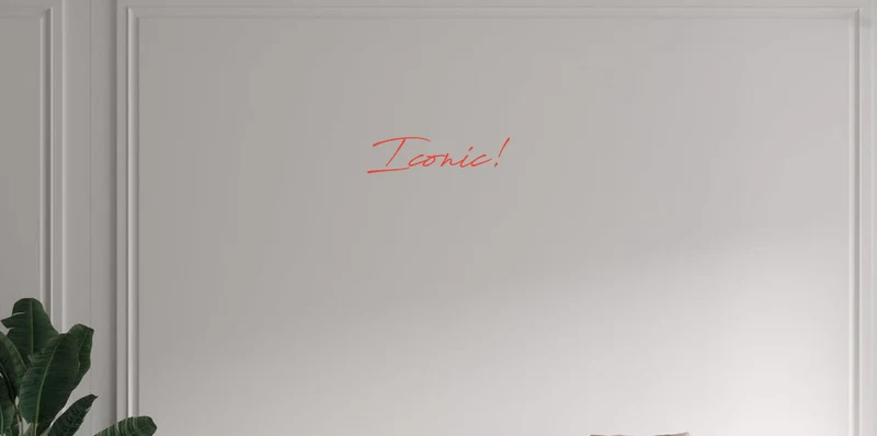 Custom text: Iconic!