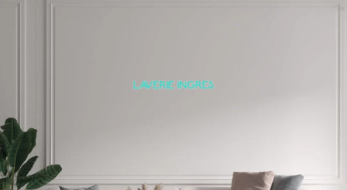 Custom text: LAVERIE INGRES