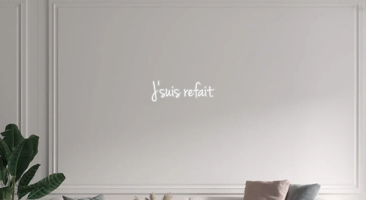 Custom text: J'suis refait