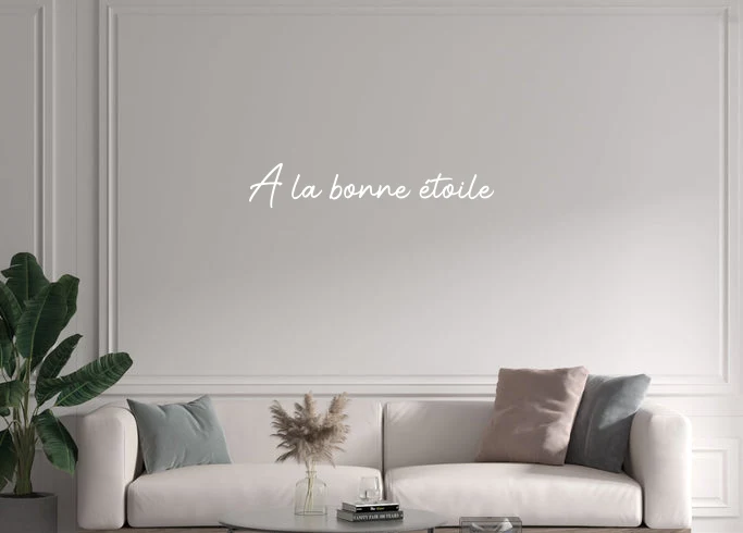 Custom text: A la bonne étoile