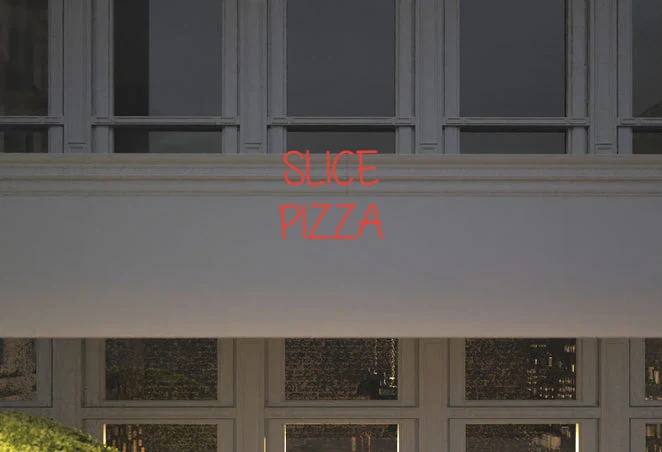Custom text: SLICE PIZZA