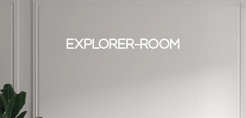 Custom text: EXPLORER-ROOM