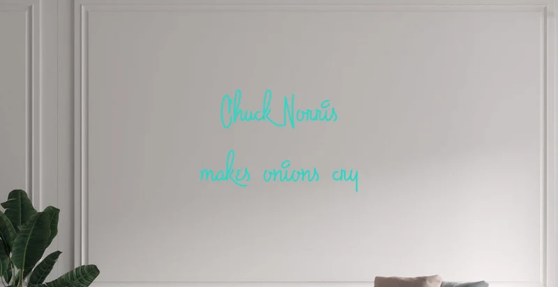 Custom text: Chuck Norris makes onions cry