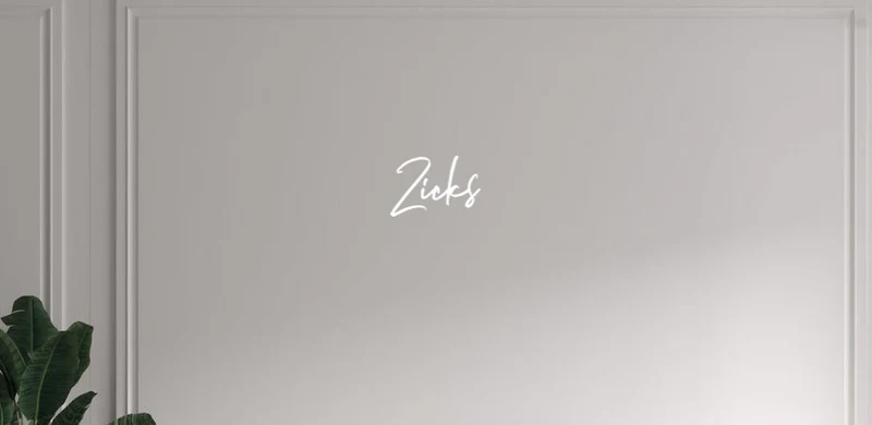 Custom text: Zicks