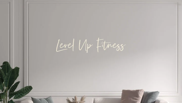 Custom text: Level Up Fitness