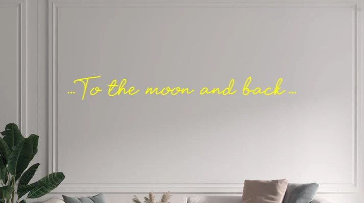 Custom text: ...To the moon and back...