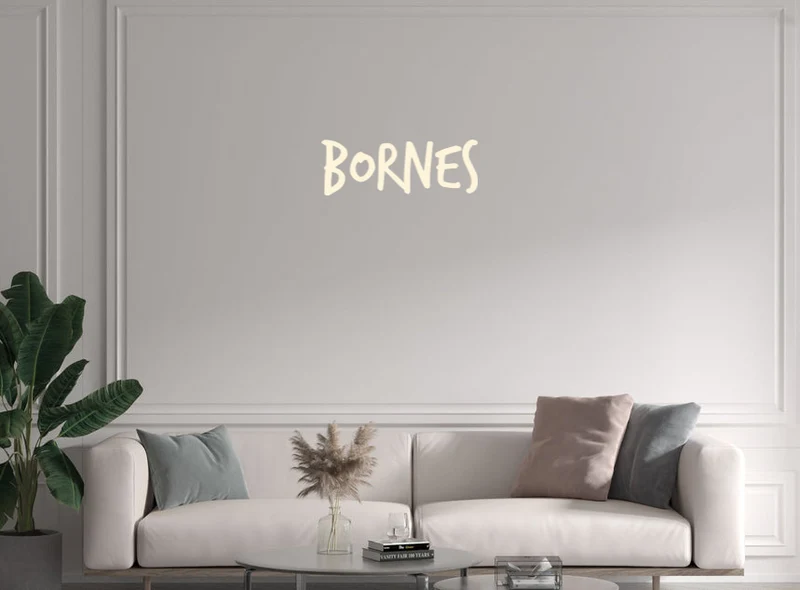 Custom text: BORNES
