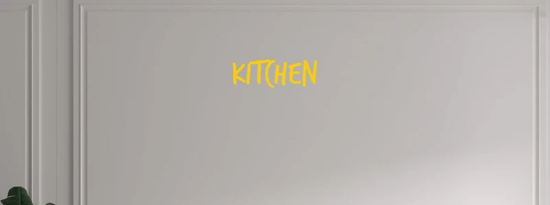 Custom text: KITCHEN