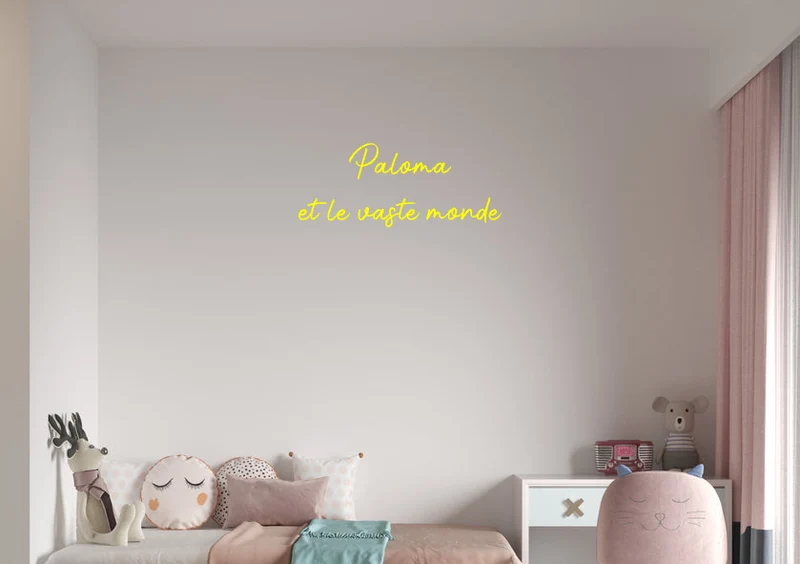 Custom text: Paloma et le vaste monde