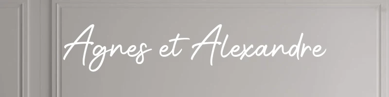 Custom text: Agnes et Alexandre