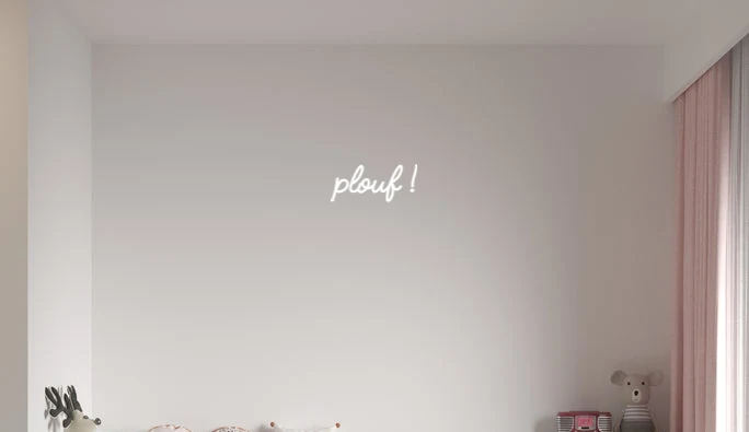 Custom text: plouf !