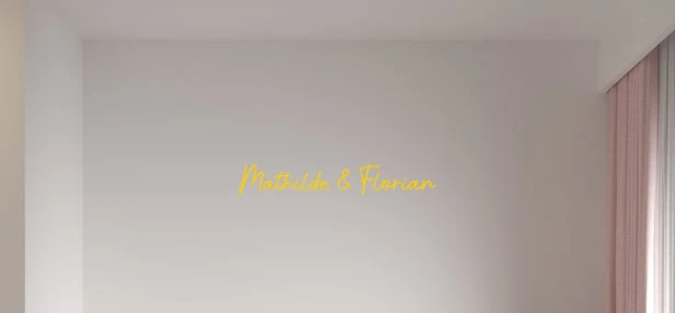 Custom text: Mathilde & Florian