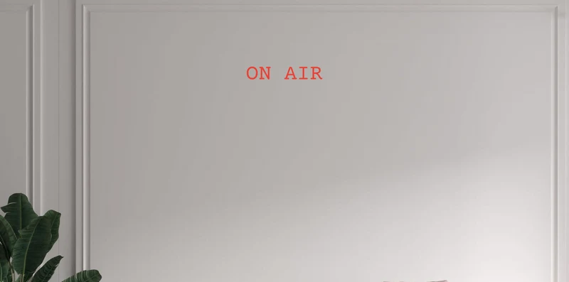 Custom text: ON AIR