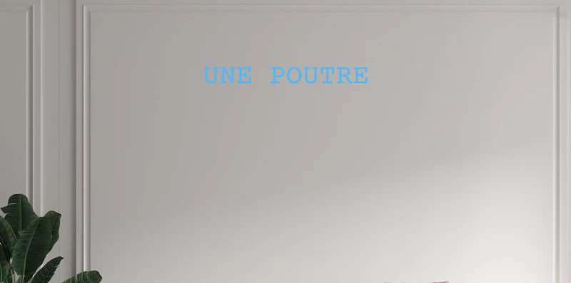 Custom text: UNE POUTRE