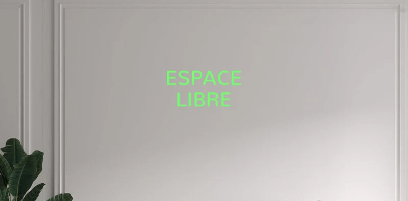 Custom text: ESPACE LIBRE