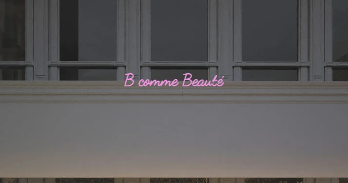 Custom text: B comme Beauté