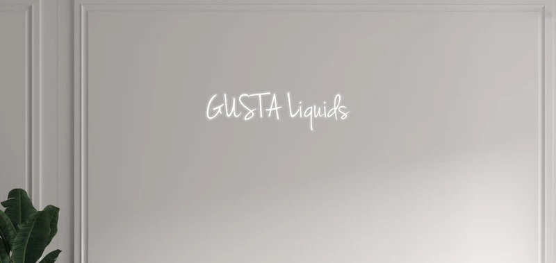 Custom text: GUSTA Liquids