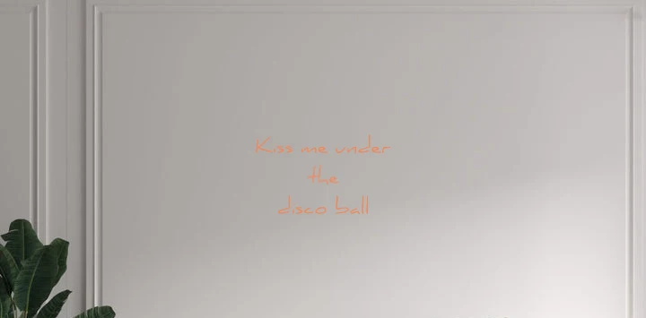 Custom text: Kiss me under the disco ball