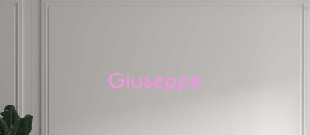 Custom text: Giuseppe