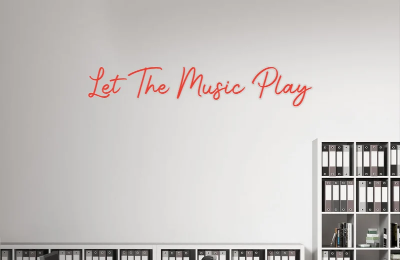 Custom text: Let The Music Play