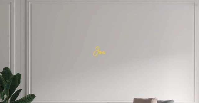 Custom text: Joe