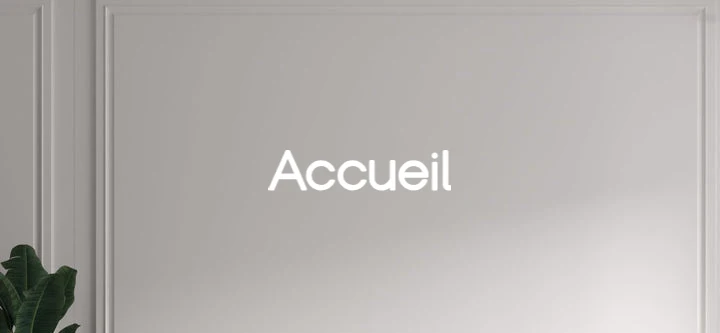 Custom text: Accueil