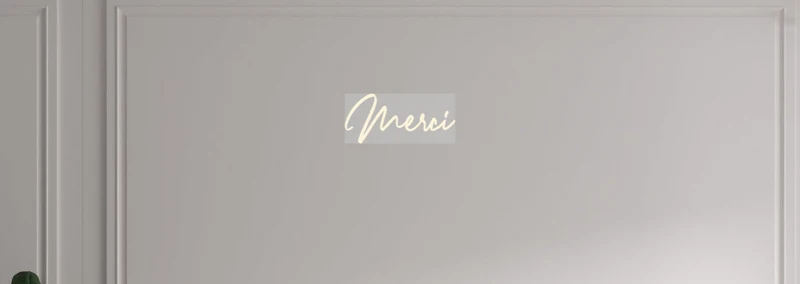 Custom text: Merci