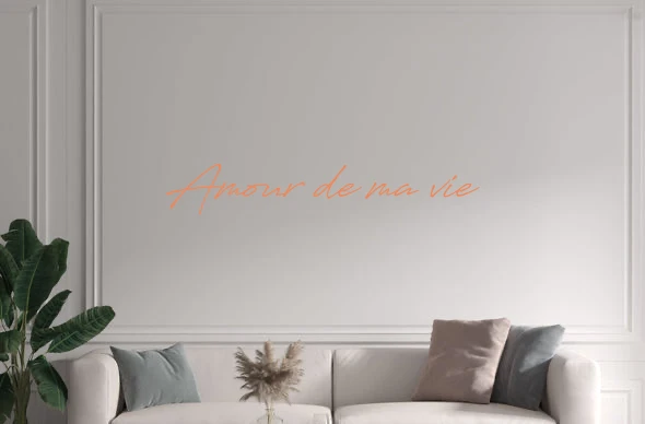 Custom text: Amour de ma vie