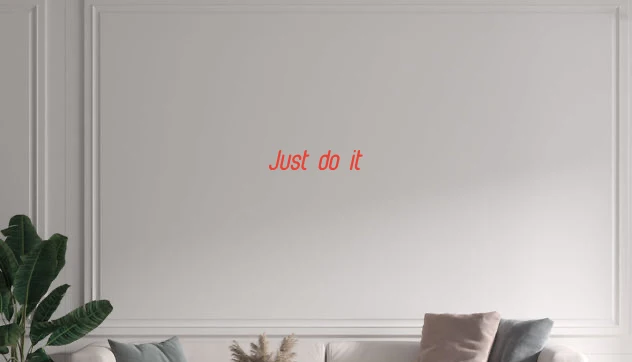 Custom text: Just do it