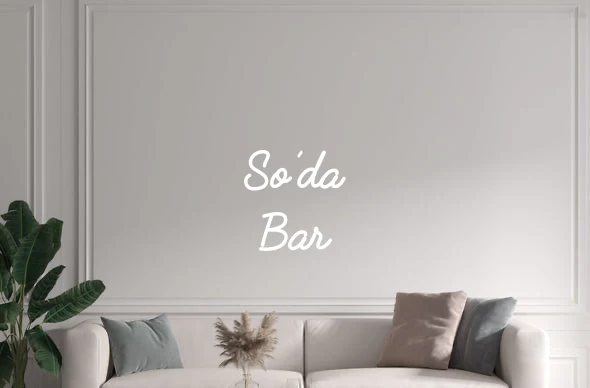 Custom text: So’da Bar