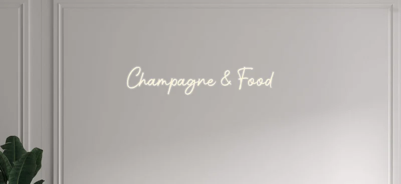 Custom text: Champagne & Food