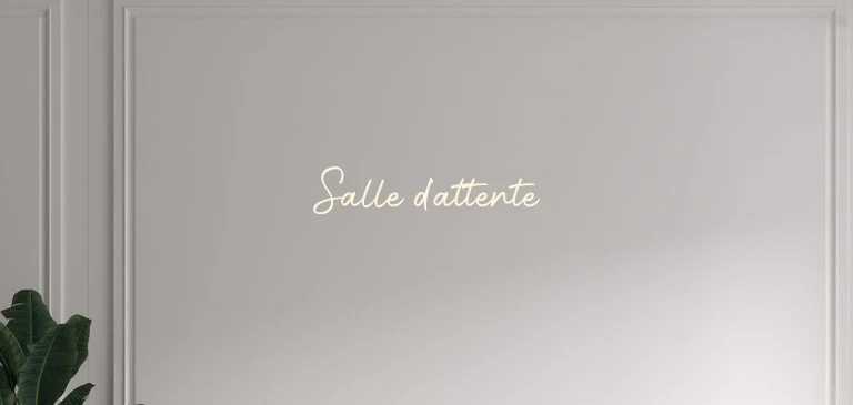 Custom text: Salle d'attente