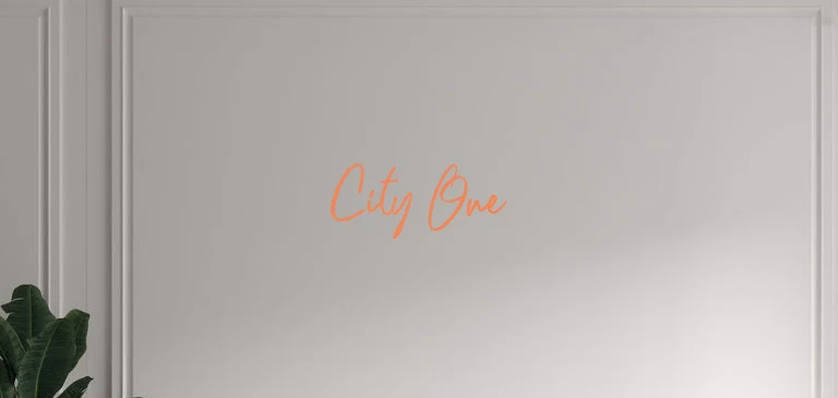 Custom text: City One