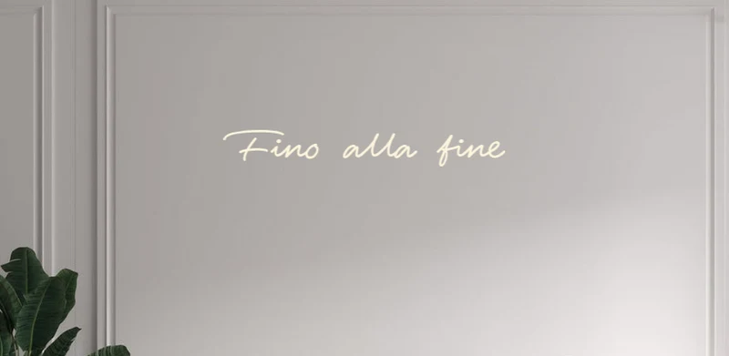 Custom text: Fino alla fine