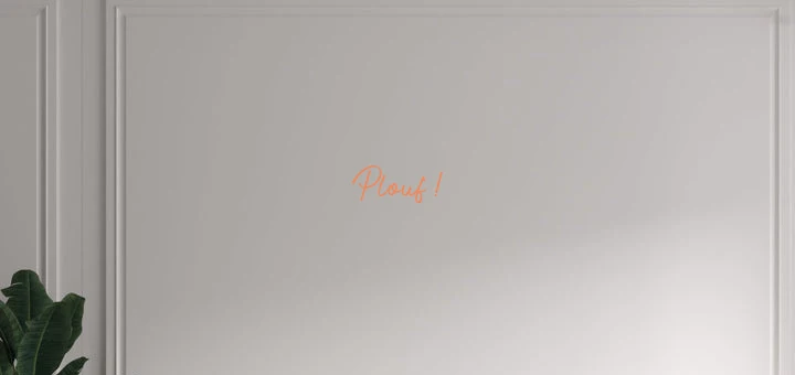 Custom text: Plouf !