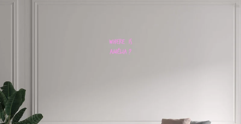 Custom text: Where is Amélia ?