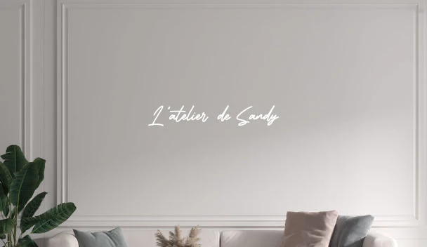 Custom text: L'atelier de Sandy