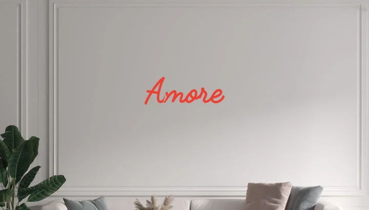 Custom text: Amore