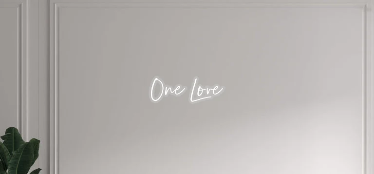 Custom text: One Love