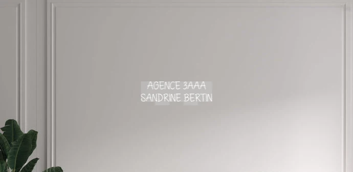 Custom text: AGENCE 3AAA SANDRINE BERTIN