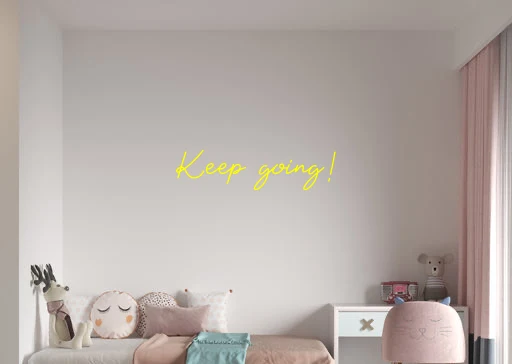 Custom text: Keep going!
