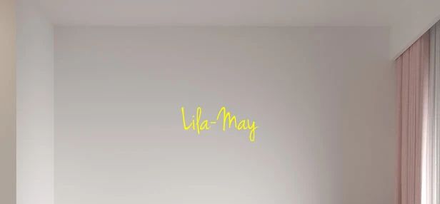 Custom text: Lila-May