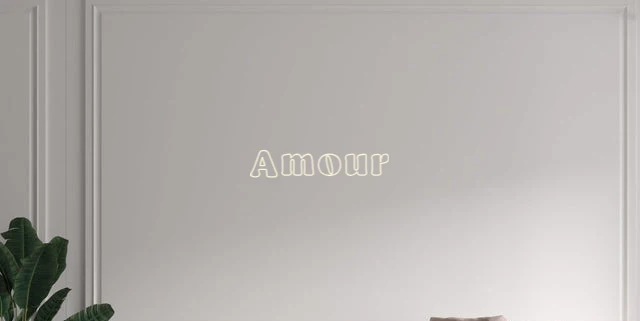Custom text: Amour