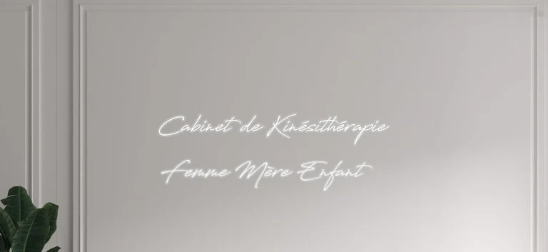 Custom text: Cabinet de Kinésithérapie Femme Mère Enfant