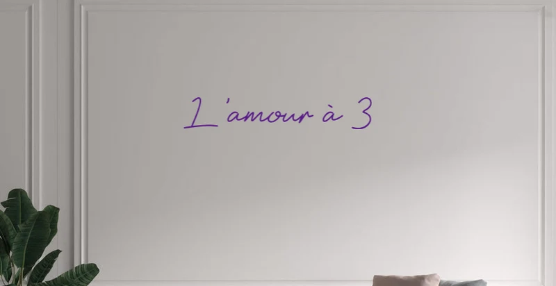 Custom text: L'amour à 3