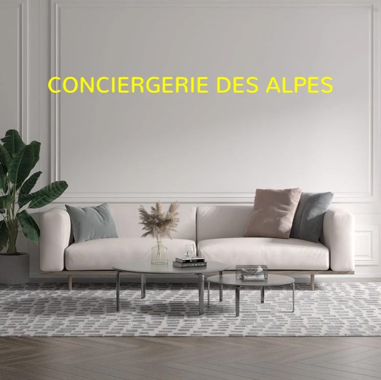 Custom text: CONCIERGERIE DES ALPES