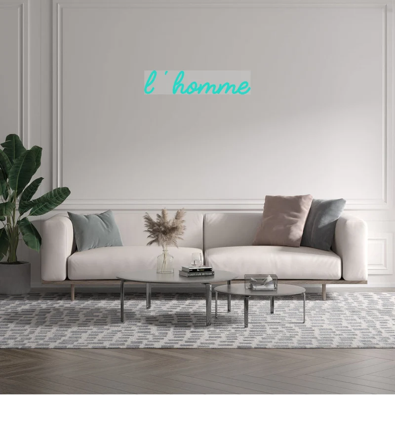Custom text: l ' homme