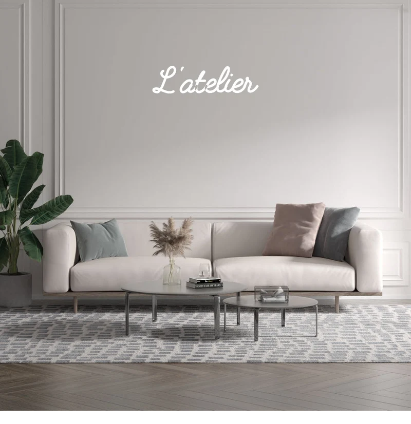 Custom text: L'atelier