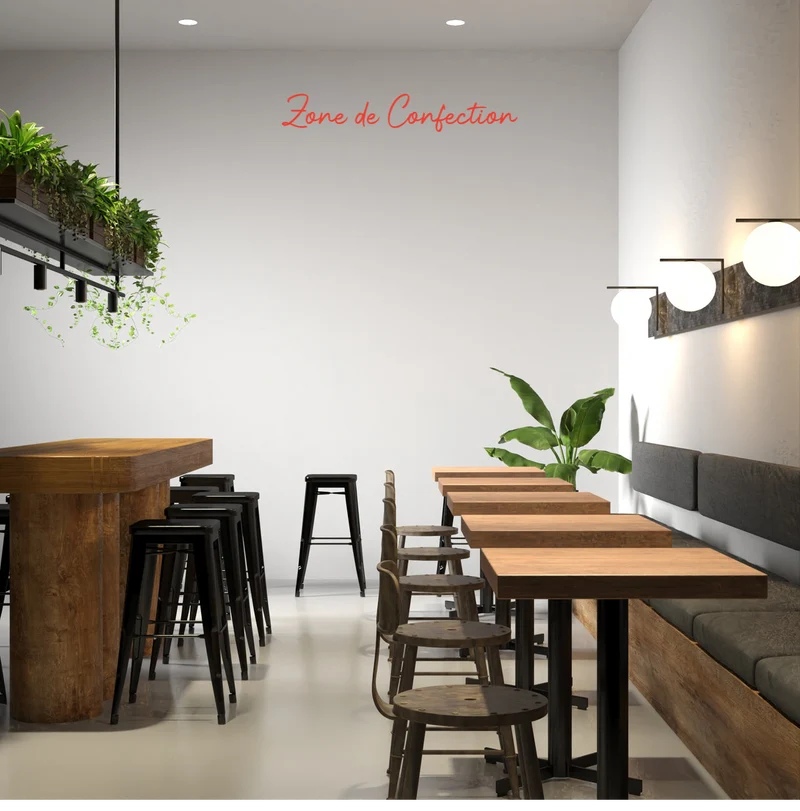 Custom text: Zone de Confection